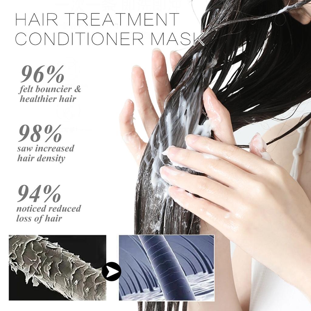 Deeply Moisturizing Hair Mask for Smooth and Shiny Hair - Repairs Frizz, Split Ends, and Damaged Hair