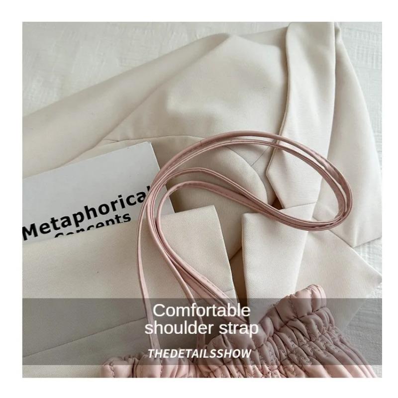 Серебряные плиссированные сумки-ведра на шнурке — фото 12