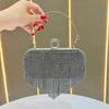 Borsa da Principessa KTV Pochette da Sera con Strass Scintillanti e Frange per Eventi Formali