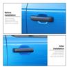 3PCS Exterior Door Handle Bowl Cover Decor Trim For 21+ Ford Bronco 2 Doors Blue