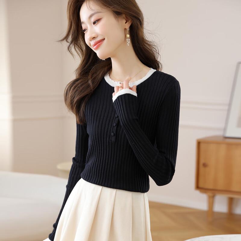 

Женский базовый топ из шерстяной смеси в рубчик One Size