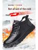 Men's Waterproof Winter Cotton Shoes - Non-Slip Velvet & Leather, Warm Casual Snow Boots for Elderly