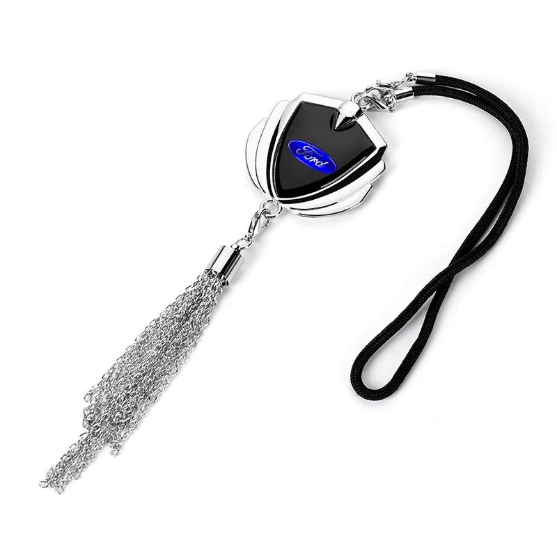 

Hot New Car Rear View Mirror Pendant Ornament Dangle Trim Badge For Ford Fiesta EcoSport ESCORT Ranger Mondeo Mustang FOCUS 2 3