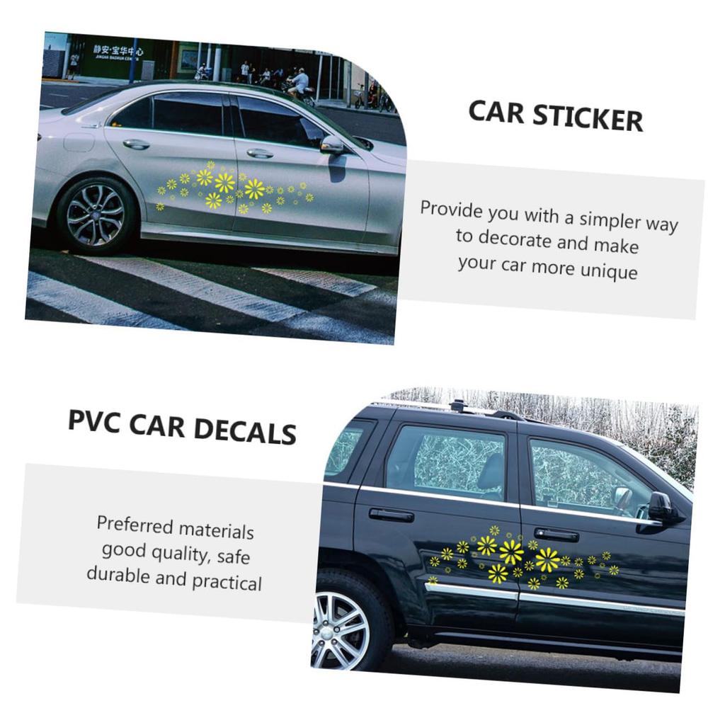 Healifty 2pcs Car Grass Sticker Bottle Sticker Honeycomb Stencil Car Window Decal Toy