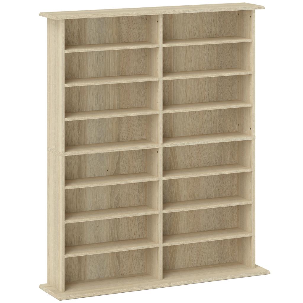 Estantería para Medios de 16 Compartimentos - Acabado Madera Natural