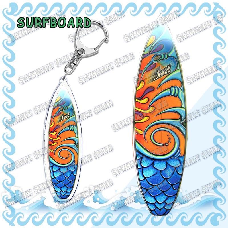 Waves Surfing Surfboard Keychains for Accessories Bag Bicycle Pendant Keyring Jewelry Fans Creative Beach Travel Gift Chaveiro