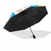 1pc Alice in Wonderland Design Automatic Opening/Closing Umbrella - Portable 3-Fold Design with 8-Bone Iron Frame, Outdoor, for Fans, Travel