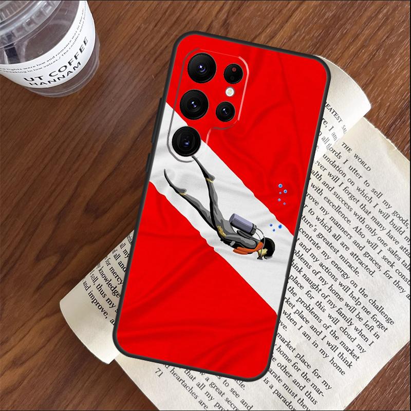 

Scuba Diver Diving Phone Case For Samsung Galaxy S25 S24 S23 S22 S21 Ultra S9 S10 Plus S20 FE Funda Cover Shell For Note 20 Ultra