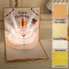 3D Pop-Up Geburtstags-Soundkarte mit Aufnahme-Licht - Kuchen-Design für Freund/Freundin Geschenk