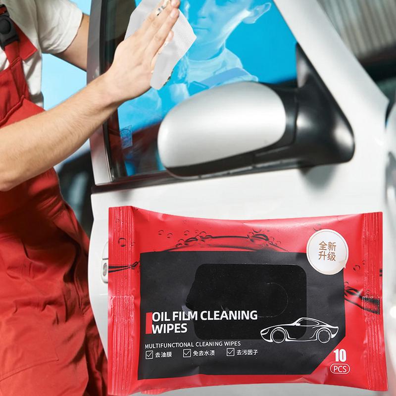 1 Bag Car Glass Oil Film Removal Wipes Cleaning Wipes Windshield Glass Cleaner Wipes Compact Portable Dusting Wipes for Cars