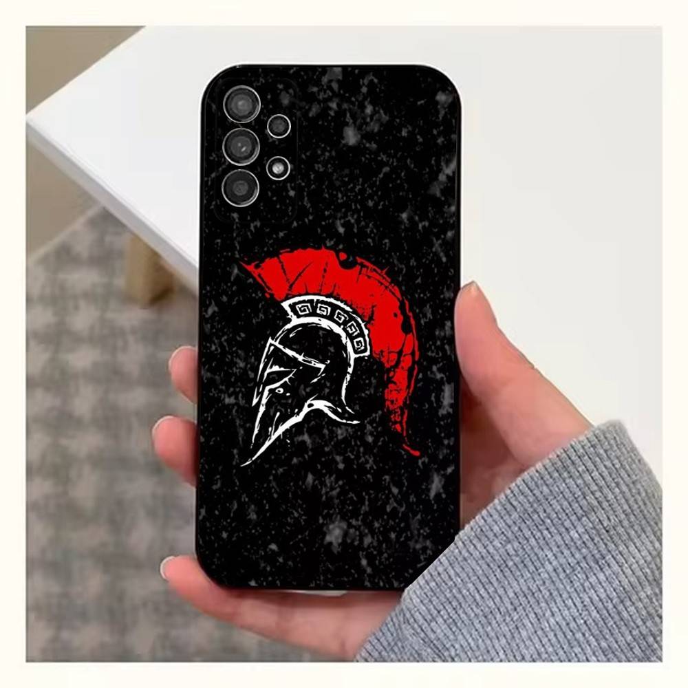 Spartan Warriors Phone For Samsung S25,S10,S20,S10,S21,S9,S24,S23,Ultra,FE,Plus,Lite,Soft Silicone Black Cover