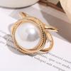 Women Scarf Ring Silk Scarf Ring Clip Faux Pearl Scarf Clasp Elegant Slide
