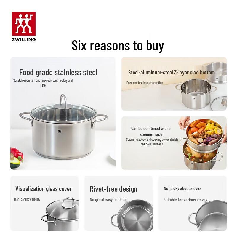 Zwilling NovaPlus Stainless Steel Deep Pot