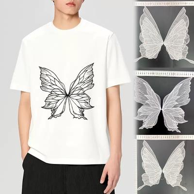 Netzstickerei Schmetterlingsaufnäher Organza Spitze Großer Schmetterling DIY Applikation Nähen Hochzeitskleid Kleidung Deko Accessoires