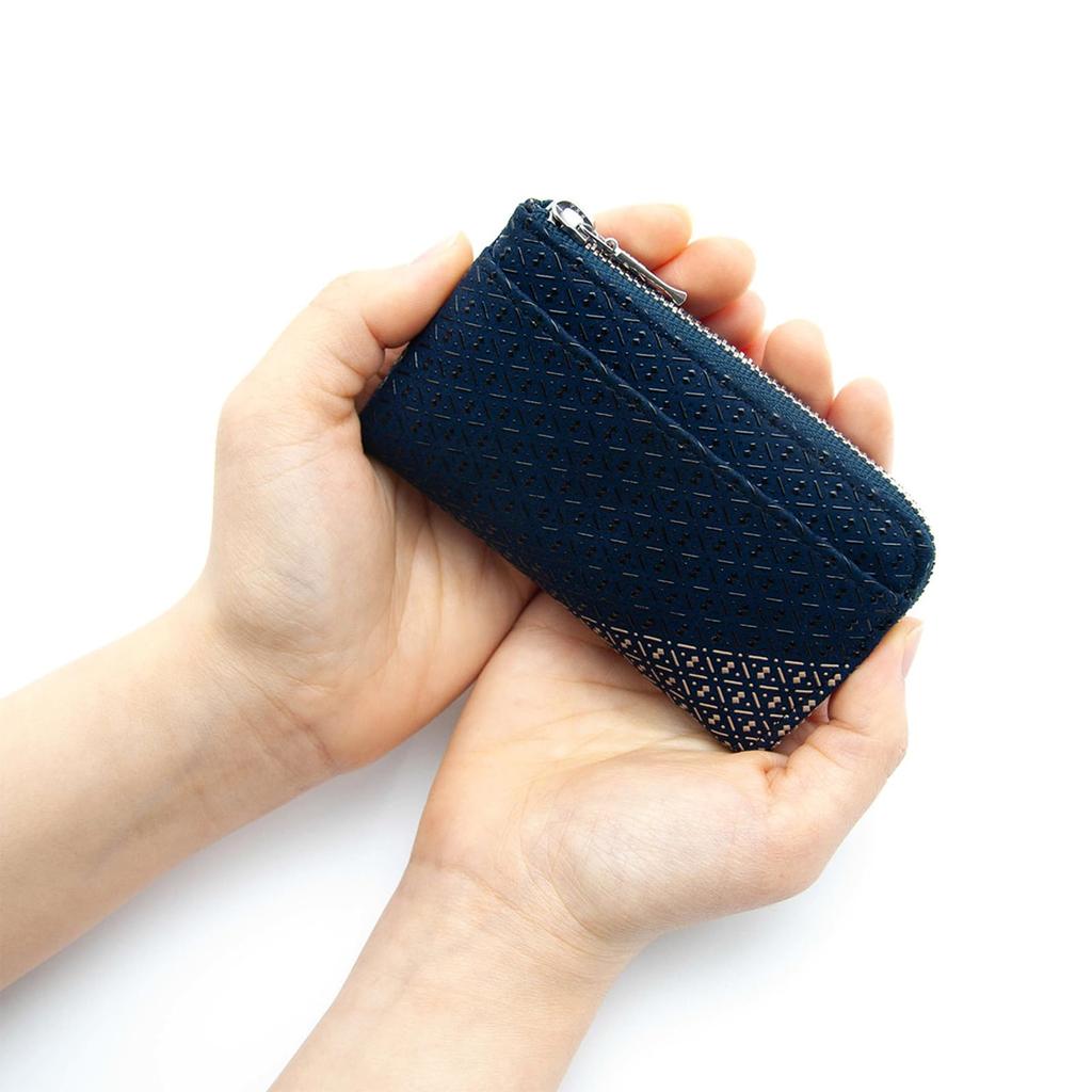 [Inden-ya] Inden-ya Inden Coin Purse, Ihori Gourd Design, Traditional Craft, Koshu Inden Deer Leather, Lacquer, Original Brand (No. 8213)