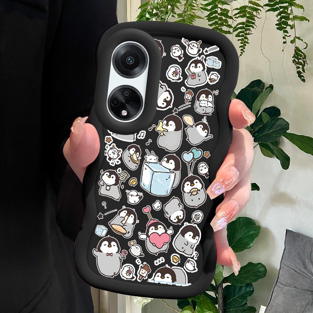 Gemaltes Muster Big Wave Edge Weiches Silikonmaterial Macaron-Telefongehäuse Stoßfestes Schutzgummigehäuse für OPPO Reno Realme