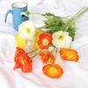 Artificial Flowers Fake Poppy Silk Flowers Long Stem Housewarming Garden Decor Wedding Poppy Flower Wedding Bridal DIY Bouquet