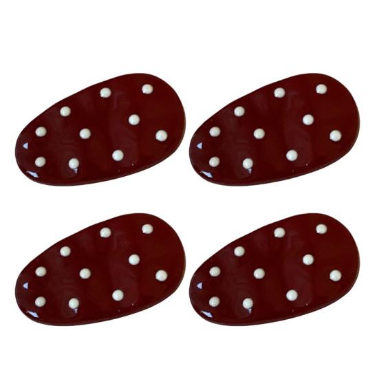 

4Pcs Girl Hairpins Non-Slip Teeth Dotted Design Korean Style Hair Clips Bangs Fixing Clips Lightweight Hair Accessories вино красного
