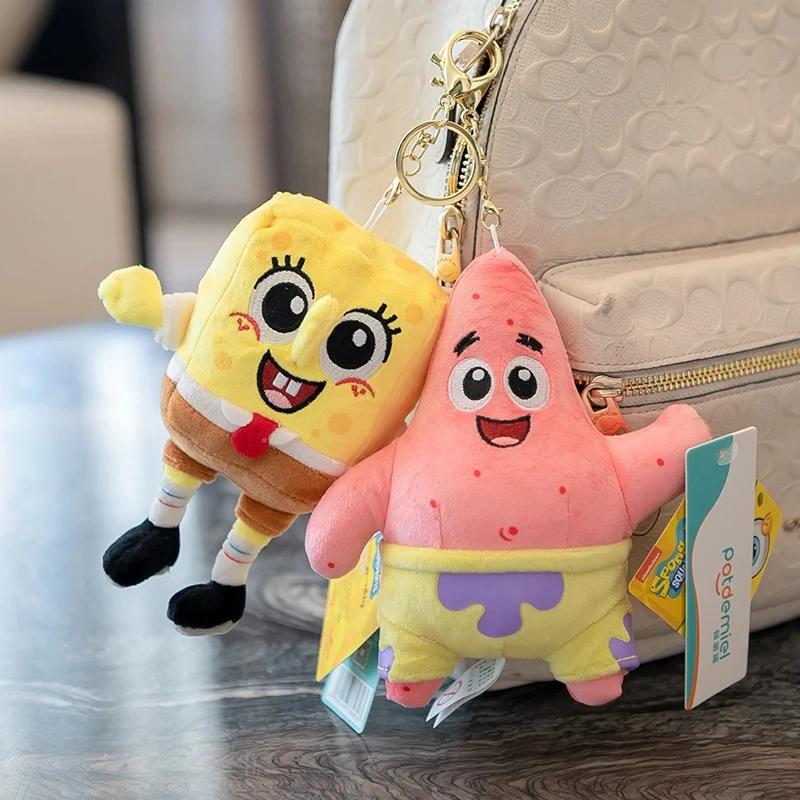 Kawaii Cartone Animato Spongebob Patrick Stella Peluche Portachiavi Stitch Creativo Gary Ciondolo Zaino Tentacoli di Calamaro Amici Regali