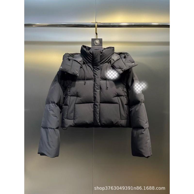 Womens Detachable Sleeve Down Jacket Short Puffer Coat 90% White Duck Warm Winter Outerwear