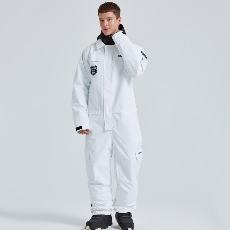 24pcs One-Piece Ski Suit Set Solid Color Unisex Outdoor Snowboard Windproof Waterproof Warm Thick Gear
