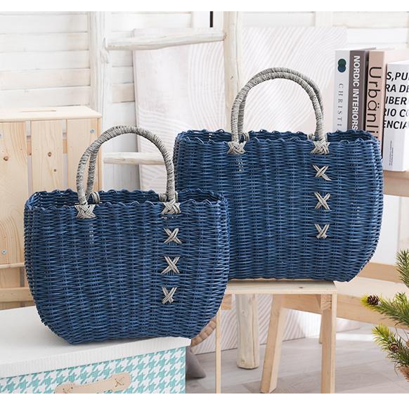 Household Picnic Basket Storage Bath Shopping Basket Woven Basket Vegetable Basket Gift Basket Souvenir Bath Hand Basket