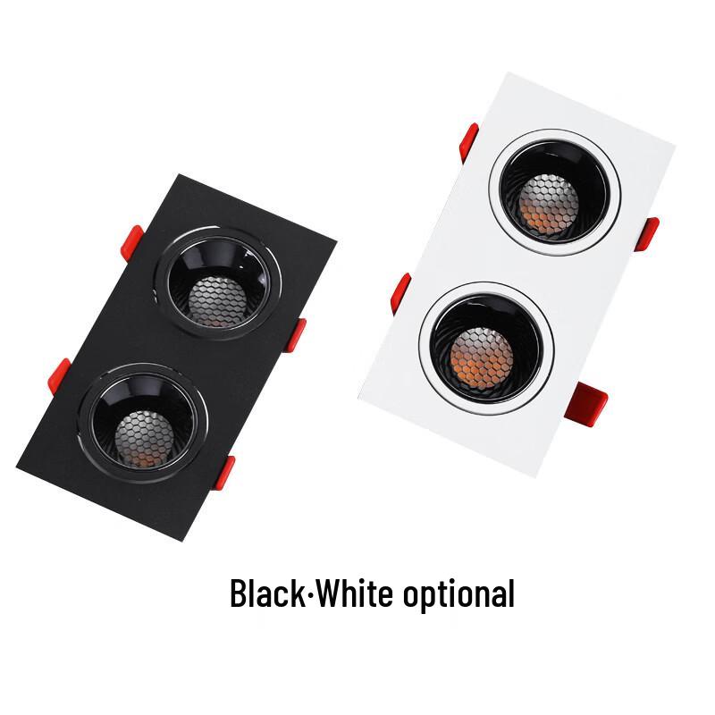 Oeny 2x10W Double-Head Square Recessed LED Spotlight