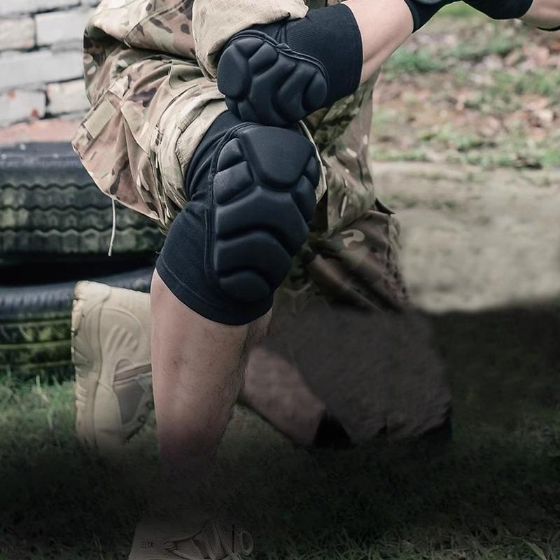 Tactical Sponge Knee Pads Volleyball Cycling Dance  Roller Skating Anti Drop and Anti Collision Turtle Shell Knee Pads and Elbow Pads