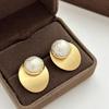 Elegant Pearl Stud Earrings for Women - Versatile Gold Design, Perfect for Everyday and Special Occasions.