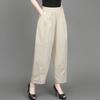 Women's Elastic Waist High-Waist Loose Fit Plus Size Lantern Pants - Slimming, Casual Thin Style