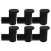 6Pcs Clothes Drying Rack Joints Plastic Black Tube Connectors Sturdy Right Angle Floor Standing Garment Rack Rod Ends