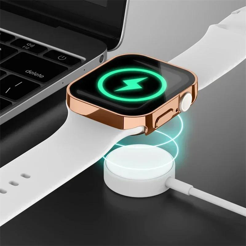 Tempered Glass Cover for Apple Watch Case 46mm 42mm 45mm 41-44-40mm Screen Protector Series 10 7 8 9 SE 5 6 4 IWatch Accessories