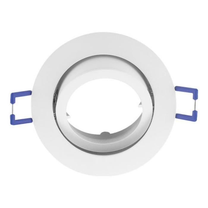 Support de spot rond blanc orientable GU10/GU5.3 IP20