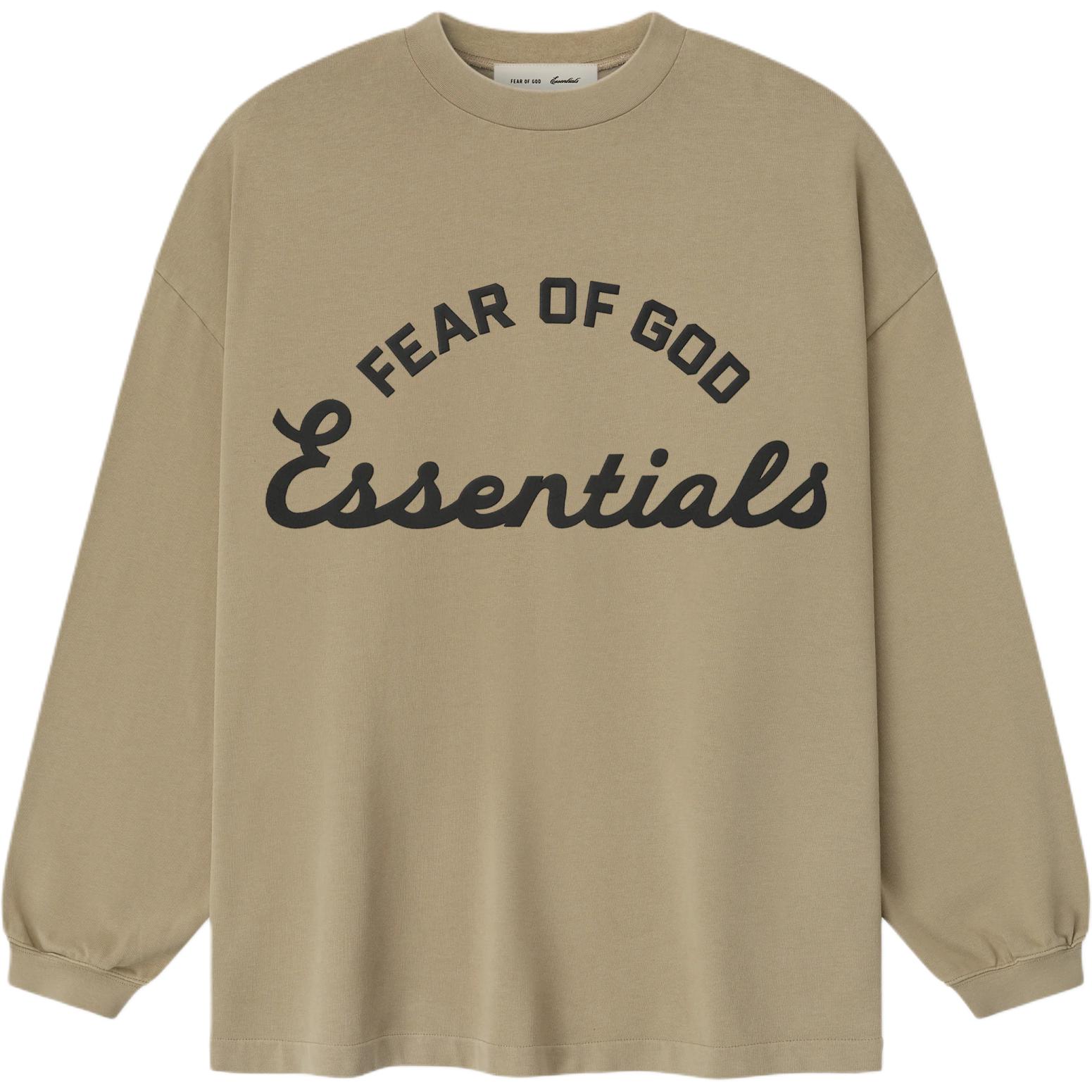 

Fear of God Essentials Футболка с длинным рукавом 90-х Faded Dune Унисекс Топы Бежевый 125SP264102F XS