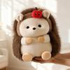 30/40cm Kawaii Hedgehog Plush Toy Hedgehog Has Apples On Its Head Plush Doll Soft Stuffed Animal Doll Birthday Holiday Gift