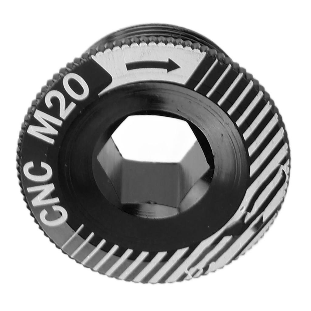 Fahrrad Kurbelarmschrauben Aluminiumlegierung M20 Kurbelbefestigungsschraube Fahrrad Kurbelgarnitur Armbolzen M20 Schwarz