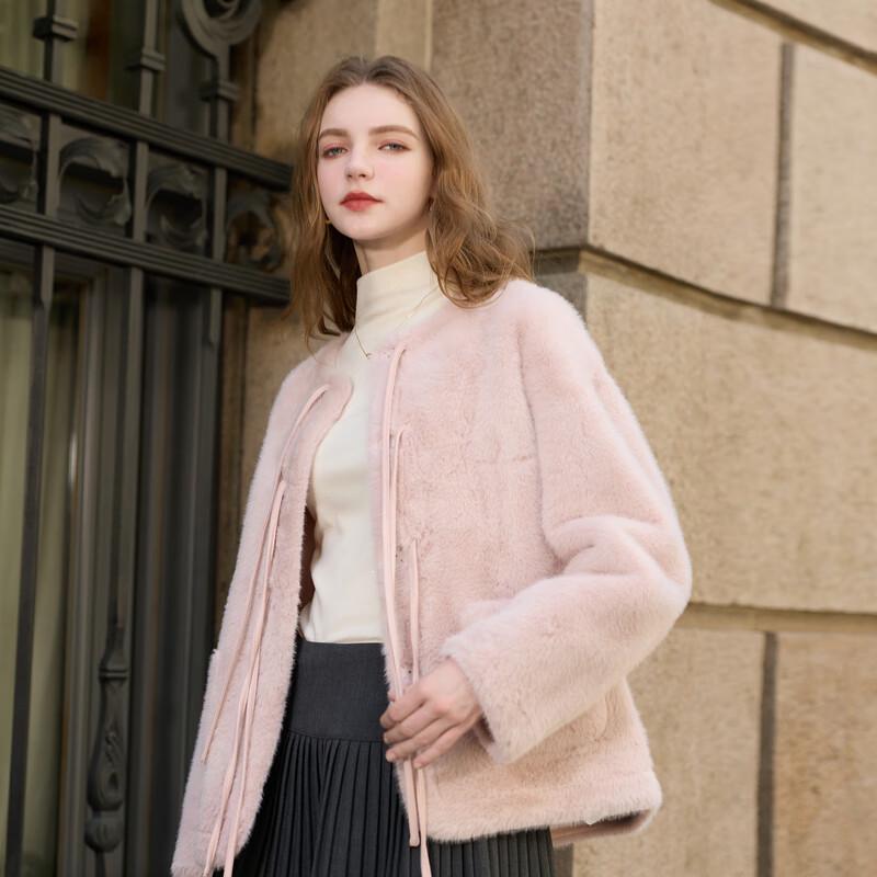 

Пальто Sancai 2025 Зимнее из искусственного меха с поясом S (155/80A)