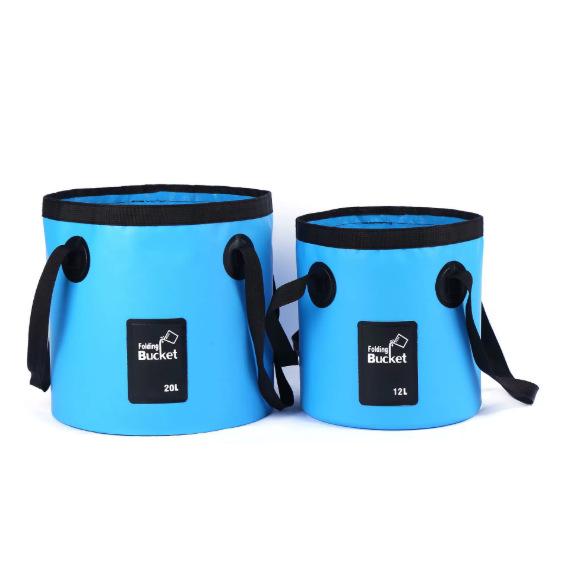 Foldable PVC Water Bucket: Portable Outdoor Camping & Fishing Bin for Multi-purpose Use