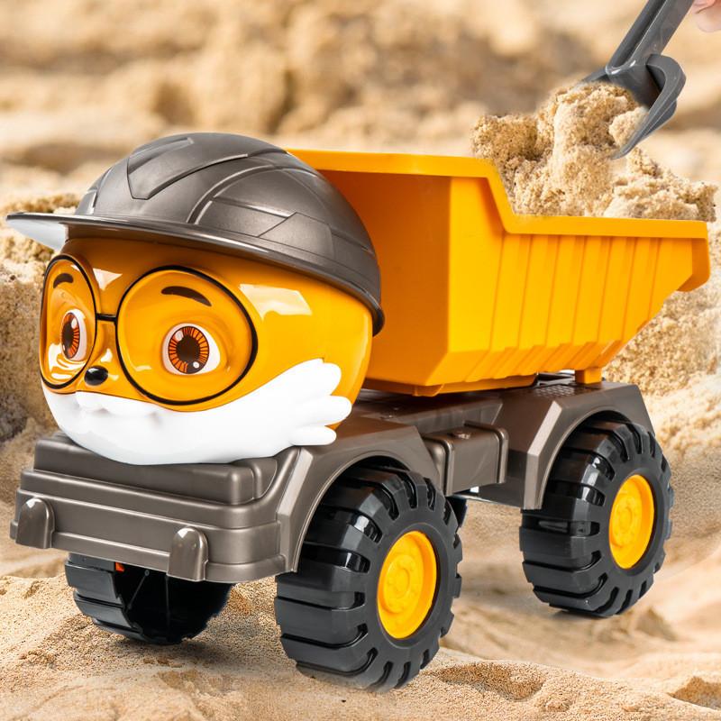 Three Squirrels Engine Construction Vehicle Toy With Inertia Control For Kids Play