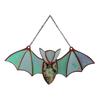 Bat Stained Glass Sun Catcher Translucent Window Hanging Decoration Handmade Acrylic Wall Art Light Catcher for Halloween Home Decor