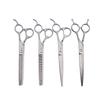 Professional Pet Grooming Scissors Set: Tooth, Curved, Straight, Thinning, Rounding