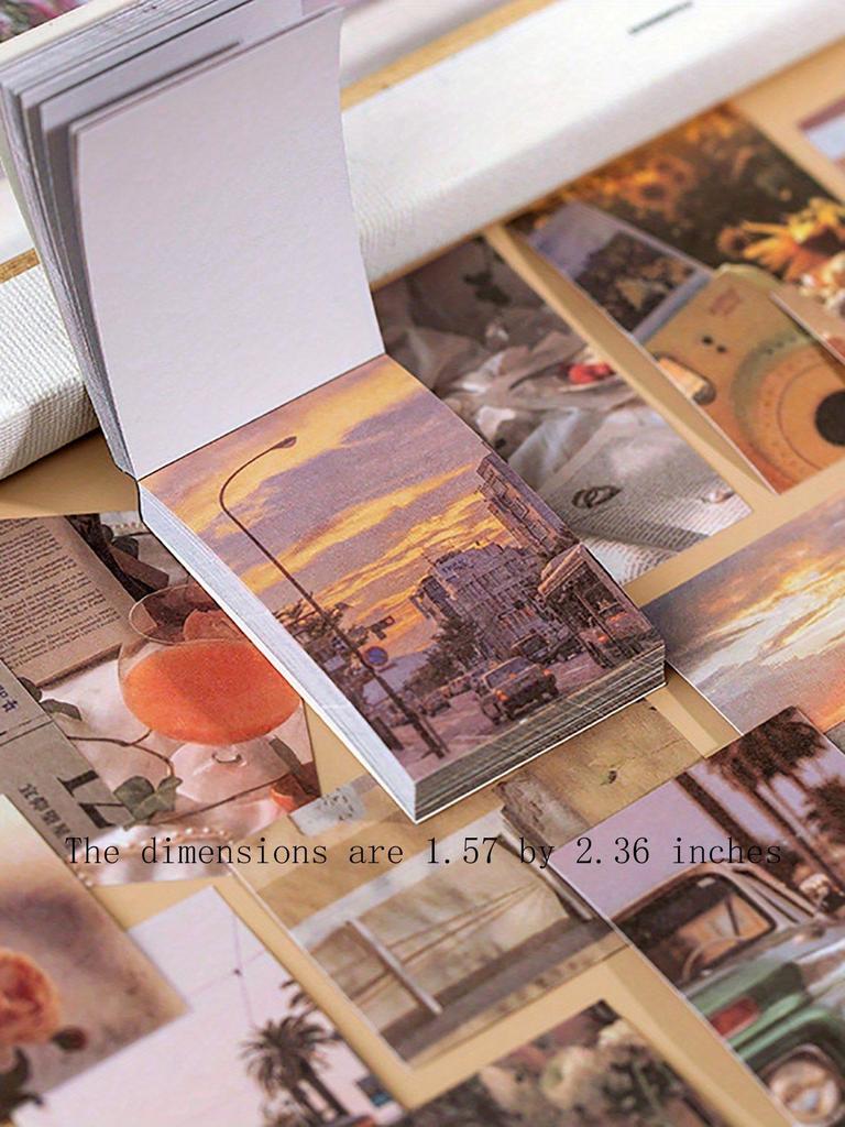 1pc Random Delivery Japanese Paper Sticker Notebook, Ins Style Fresh Diary Memo Pad, 50 Sheets, School Supplies, Back To School