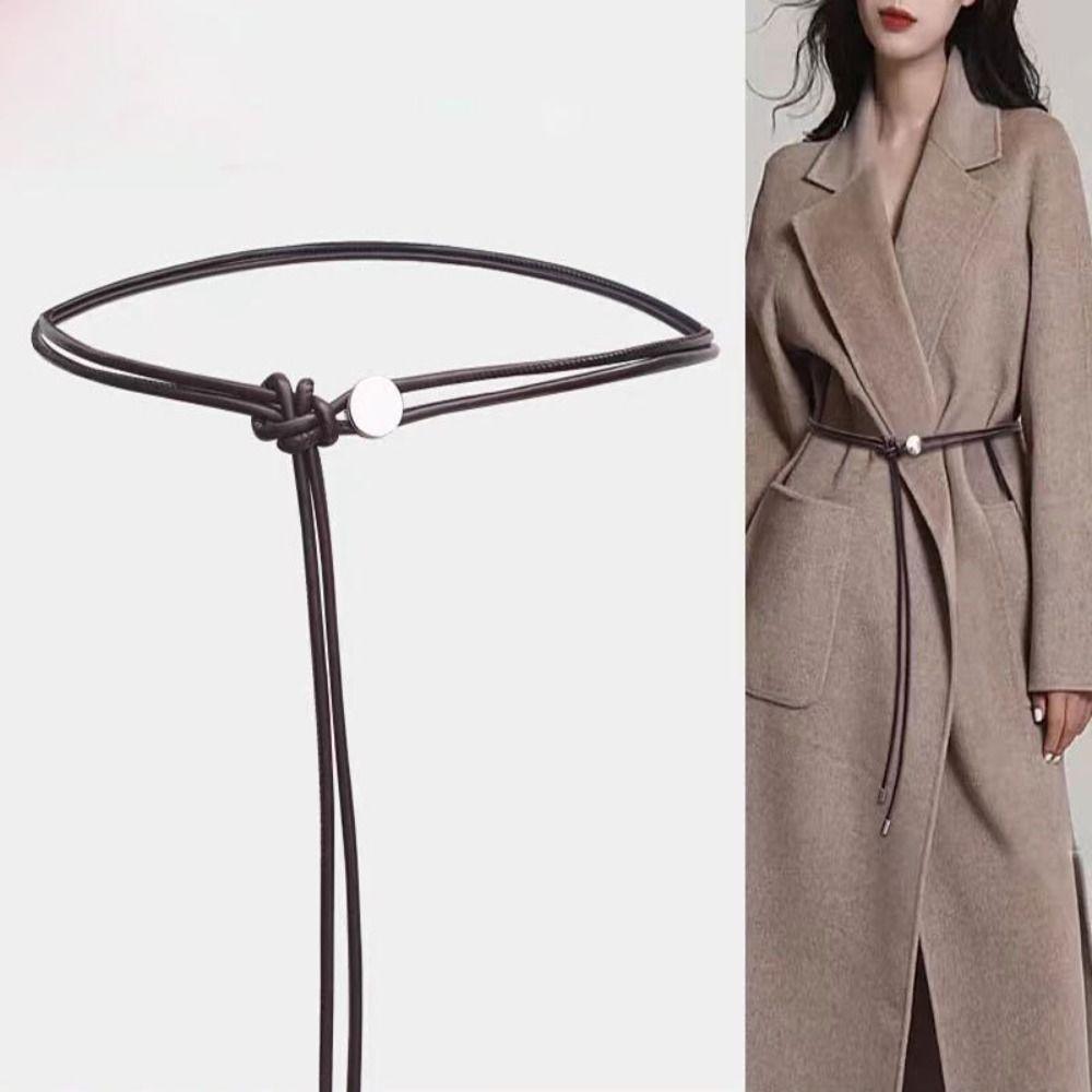 Luxury Trendy Design Waist Tie Rope Vintage Punk Waistband Women's Fashion Knotted Belt