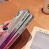 Luxury Gradient Color Glitter Paper 2-in-1 Case for iPhone 15 Pro Max 14 13 12 Pro 11 Full Cover with Glitter Lens Film Cover