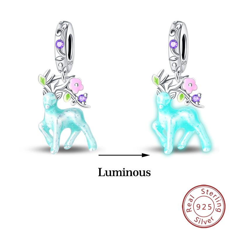 Kupferfarbene Im Dunkeln leuchtende Glühwürmchen Honigbiene Stern Anhänger Perlen Passen Qikaola Original Armbänder Feiner DIY Schmuck Geschenk