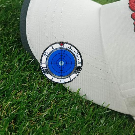 Iron Golf Ball Marker with High Precision Portable Putting Green Reader Golf Marker Clip Professional Training Aid Equipment Golf