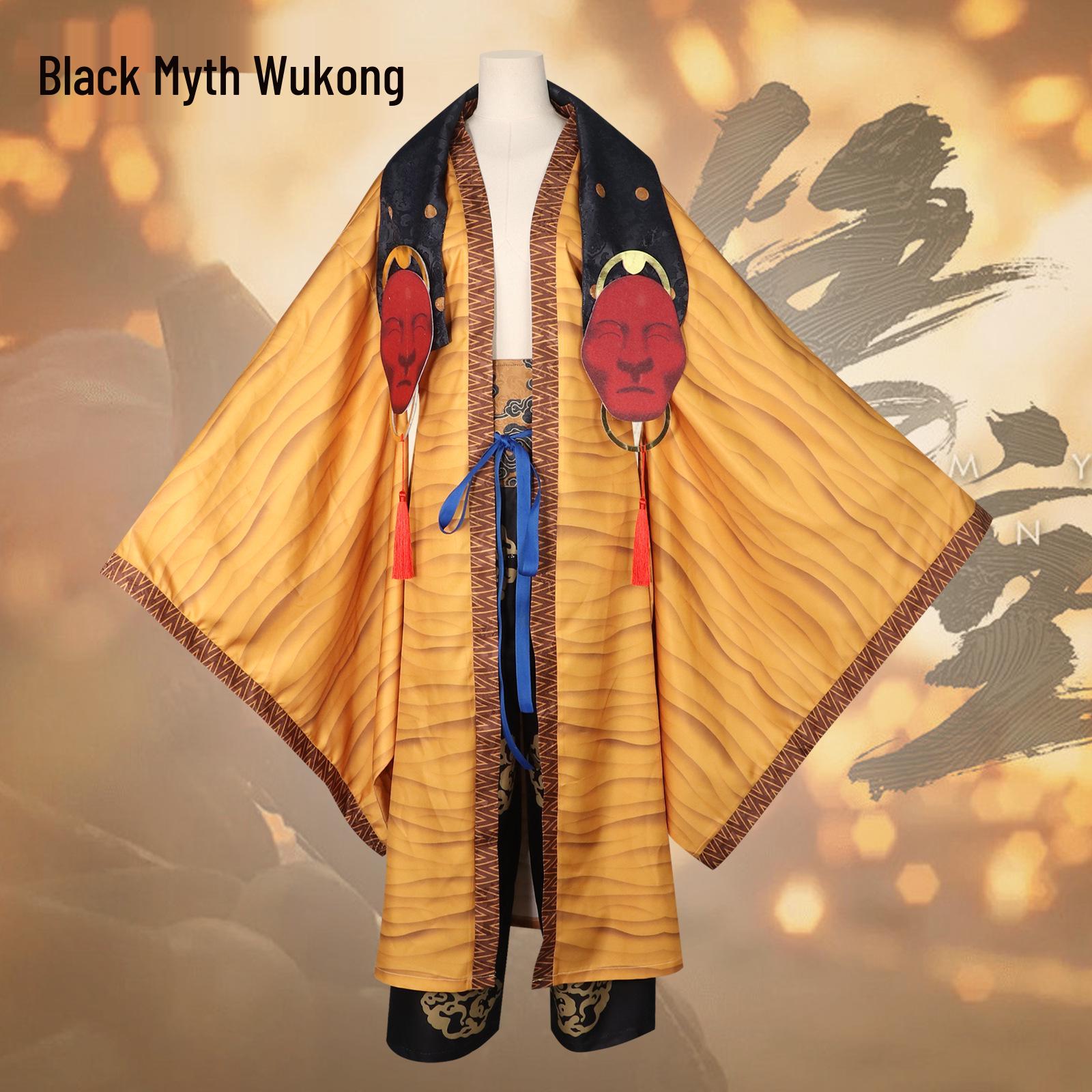 

Black Myth Wukong Yellow Eyebrows Demon King Cosplay Outfit XL