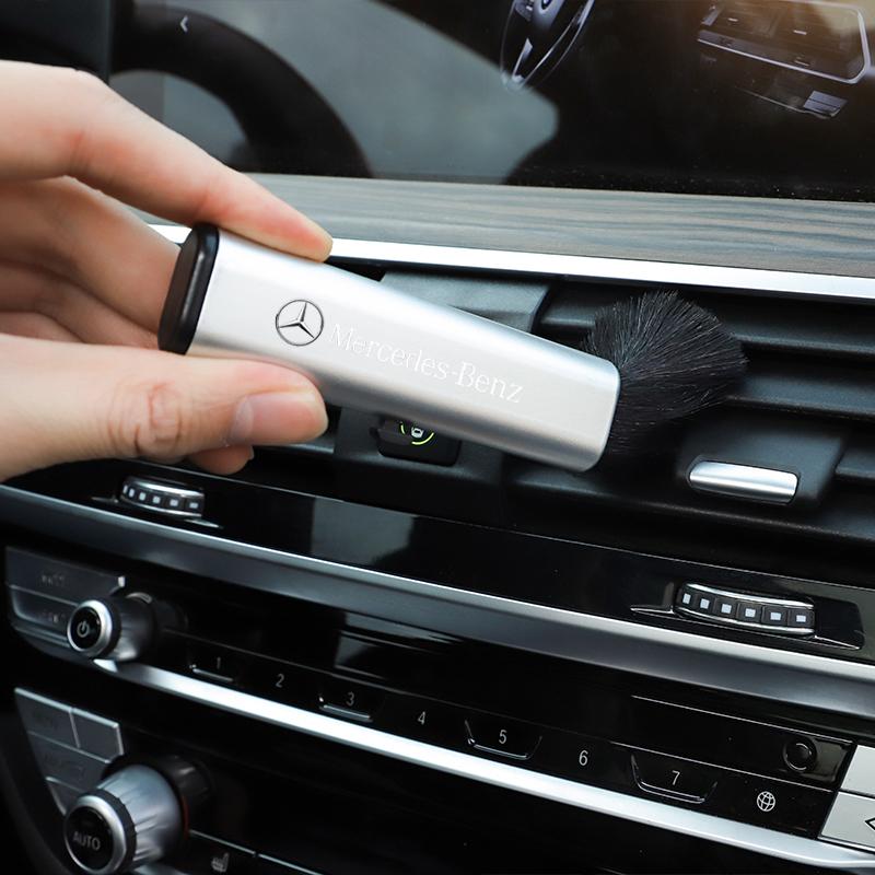 FA03Car Retractable Cleaning Brush JSSSQJS For Mercedes Benz AMG W203 W204 W205 GLC Artificial Wool Small Brush Interior Mouldings