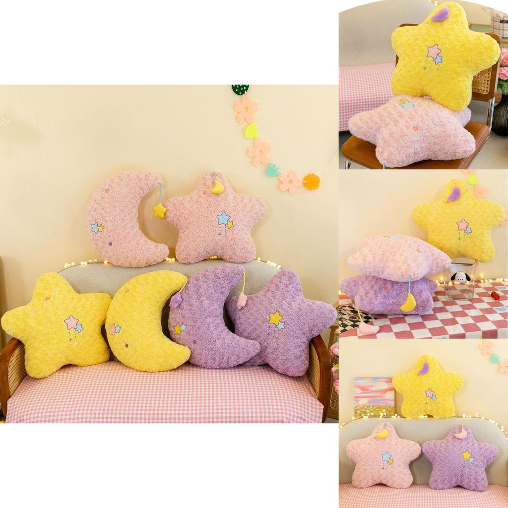 Cozy Moon And Star Plush Doll For Girls Hypoallergenic Stuffed Animal Soft Toy