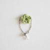 MERRYMOTIVE Pastel Flower Knit Chain Ring (Green)